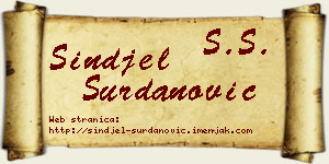 Sinđel Surdanović vizit kartica